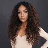 Long Latina Kinky Curly T-Part HD Front Lace Wig